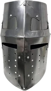 Medieval Armor Tempar Knight Helmet Suitable For Every Standard Adult Halloween - Picture 1 of 9