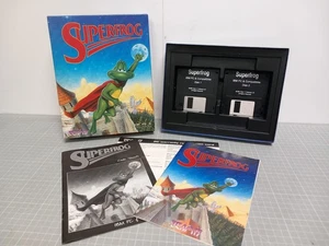 Superfrog Team 17 IBM Commodore Amiga Big Box Inc Manual & Flyers RARE BOX ART - Afbeelding 1 van 14