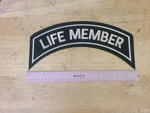 Genuine HARLEY DAVIDSON 12.25 inch HOG LIFE MEMBER ROCKER PATCH HERITAGE TAN - Picture 1 of 4