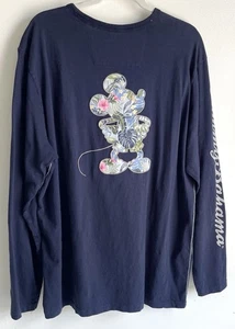 Disney Tommy Bahama Mens XL Jungle Jubilee Mickey Mouse Organic Cotton Blue - Picture 1 of 9