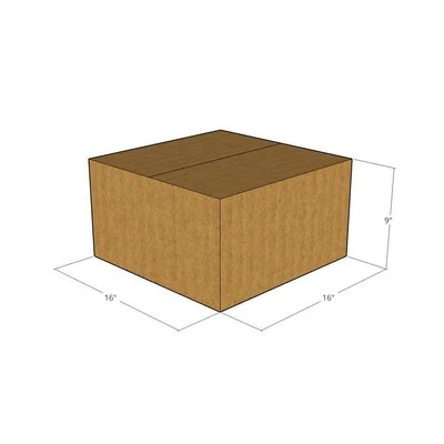 16x16x9 New Corrugated Boxes for Shipping or Moving 32 ECT - Image 1 of 3