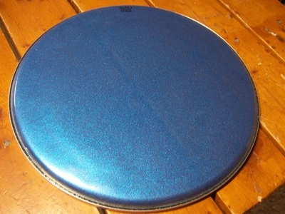 Vintage 60s Remo Sparkltone 16" Batter Blue Sparkle Stage Tom Tom Drum Head USA - Image 1 of 4