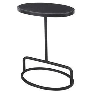 Uttermost 25207 Jessenia 18"W Iron and Marble Accent Table - Black - Picture 1 of 3