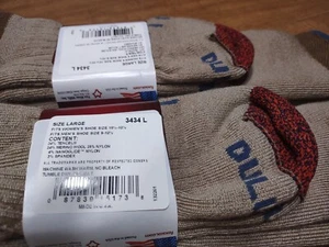 LOT 2 Duluth Trading Merino  by Fox River Brown Socks Irregular Calf Socks L USA - Picture 1 of 7