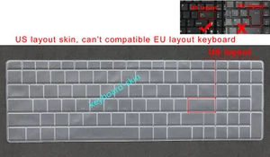 Keyboard Skin Cover for Asus A73 A751 A542 A550 A556 A580 D552 GL551 GL552 GL702 - Picture 1 of 10