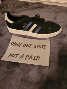 Adidas Men's Campus Sneakers, Core Black/White/Blue Size 10 Amputees Right Shoe - Picture 1 of 11