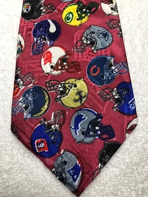 NFL HOMBRE CORBATA ROJA CON CASCOS NFL 4 X 59 Foto 1 de 4