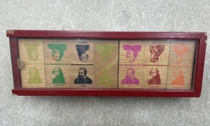 VILAC, Lane Crawford, Comédie-Française 28pc Oak Domino Set EXTREMELY RARE 1/1 - Picture 1 of 5
