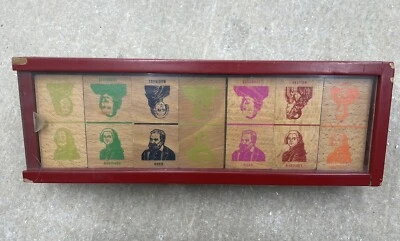 VILAC, Lane Crawford, Comédie-Française 28pc Oak Domino Set EXTREMELY RARE 1/1 - Image 1 of 4