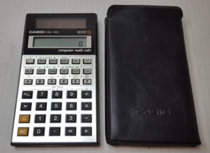 Vintage 1986 Casio CM-100 Solar Cell Computer Math Calculator w/Case Tested! - Picture 1 of 8