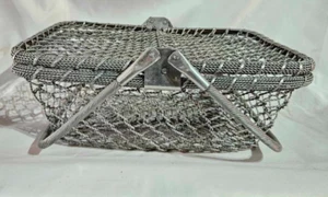 Cesta de picnic con cable de aluminio pesado con tapa cesta de pesca exterior 18" L x 13 3/4" - Imagen 1 de 12