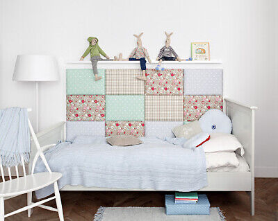 Baby Room Modern 3d Upholstered Wall Panels Headboard Plush Velvet,cotton • 20.99£