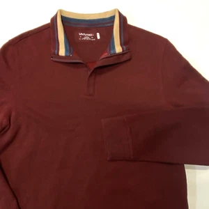 UNTUCKit 1/4 Zip Long Sleeve Sweater Pullover Men's Size L Red - Picture 1 of 6