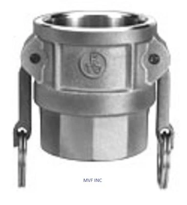 3" Type D Camlock Female Coupler x Female NPT Stainless Hose Fitting D300SS304 - Image 1 of 3