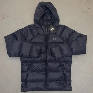 Under Armour Black Storm Down 2.0 Hooded Jacket BNWT Medium M Mens - Picture 1 of 4