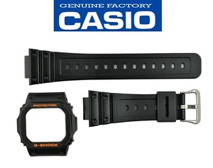 Genuine CASIO GW-M5610R GW-5600R G-SHOCK WATCH BAND & bezel BLACK RUBBER strap - Picture 1 of 10