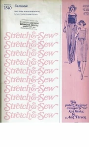Stretch & Sew #1540 Designer: Ann Person  Camisole Pattern  Bust Sz 28-42 UC - Picture 1 of 3