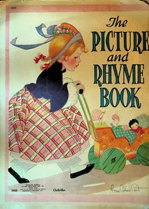 The Picture & Rhyme Book Fern Bisel Peat 1941 Cloth-Like #2409 Saalfield - Picture 1 of 3