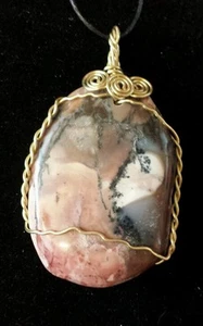 Agate pendant ~ NATURAL GEMSTONE cabochon ▪ Deming New Mexico agate beds - Picture 1 of 5