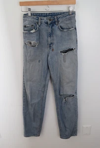 Ksubi Jeans Womens 25 32 Blue Playback Jean Scream Trashed Flash Denim High Rise - Picture 1 of 5