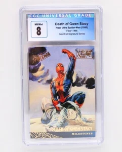 1995 Fleer Ultra Spiderman Death Gwen of Stacey 86 Gold Foil CGC 8 NM/Mint - Picture 1 of 2