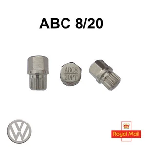 Volkswagen Security Master Locking Wheel Nut Bolt Key ABC8 20 Points VW Golf - Picture 1 of 1