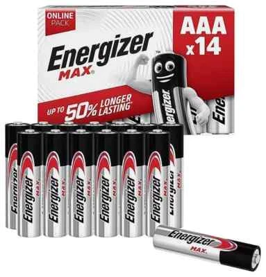 Batterie AAA Alcaline Max, Confezione da 14 Maxi - E302275200 ENERGIZER