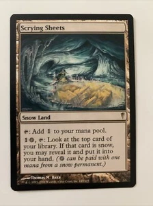 Scrying Sheets - Coldsnap - Rare Snow Land MAGIC Mtg Card Unplayed! UP NM - Picture 1 of 10