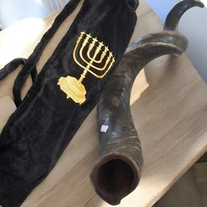 Shofar Yemenita Natural Cuerno Kudu 41"" Nota E+-,F+-,G+- Bolsa Gratis + Neutralizador - Imagen 1 de 12