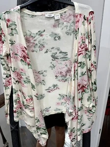 La Redoute Summer Over Shirt Waterfall Cardigan Jacket UK 8 / 10 With Pockets - Picture 1 of 6