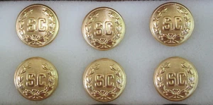  PROFESIONAL 1" EXTRAÍBLE 6 PACK DE ORO SANTA "SC" BOTÓN *** - Imagen 1 de 4