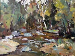 Dale Ratcliff-Jackson Stream-Original Landscape by Award Winning Rockport Artist - Picture 1 of 6