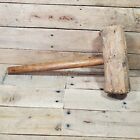 Large Antique Vintage Woodworking Mallet Hammer Wooden Primitive Rustic