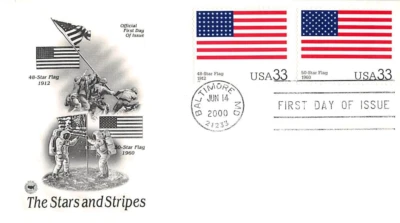 2000 48 And 50 Star Flag Stars And Stripes FDC First Day Cover - Image 1 of 2