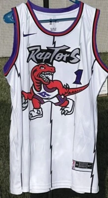 NUEVO CON ETIQUETAS NBA Toronto Raptors Rookie #1 Gradey Dick Swingman ¡DRI FIT BLANCO! Foto 1 de 4