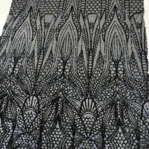 Sequin Mesh Embroidery Fabric Tulle Voile Wedding Prom Dress Costume Shiny Craft - Picture 1 of 19