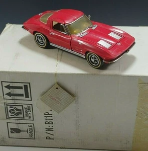 Franklin Mint 1963 Corvette Maßstab 1:24 Die Cast rot NM ZUSTAND #3 - Bild 1 von 10