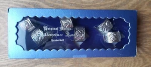 6 Silver Plate Napkin Rings Gildesheimer Rose Germany Original Antiko in Box - Picture 1 of 13