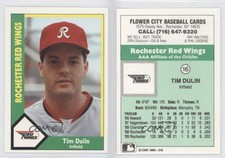1990 CMC AAA Rochester Red Wings Green Backs Tim Dulin #16