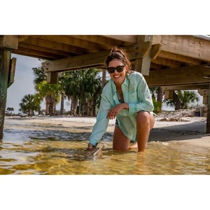 FinTech Womens Long Sleeve Elite Angler Fishing Shirt Medium SeaGreen - Picture 1 of 2