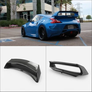 Parte alerón tapa trasera para Nissan 370z z34 estilo AM FRP ala + hoja de carbono - Imagen 1 de 8