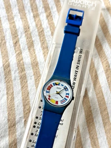 Superb 1984 Swatch GS101 – Yachting - Excellent Condition – Box & Manual - Foto 1 di 11