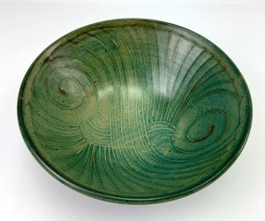 Vintage Sunstone Gallery La Jolla Anne Barker Kunstkeramik 11" Obstschale signiert 1988 - Bild 1 von 12