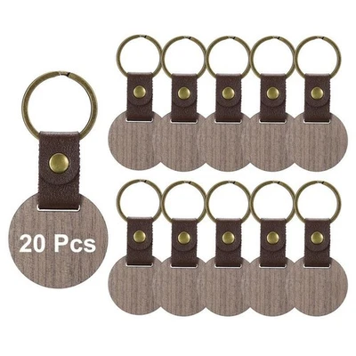 20Pcs Personnalisé Porte-Clé Étiquettes Petit Clé Chaîne en Vrac Noix Gravé C4L1 - Photo 1/4