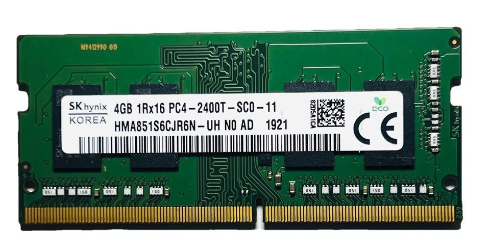 Samsung, SK Hynix, 16GB (4x4GB) 1Rx16 PC4-2400T-SC0-11 DDR4 RAM Laptop Memory - Image 1 of 3