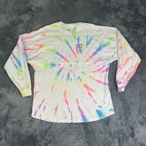 Spirit Jersey Walt Disney World Neon Splatter Tie-Dye Long Sleeve Shirt Medium - Picture 1 of 9