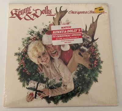 '84 Christmas LP KENNY ROGERS & DOLLY PARTON Once Upon A Christmas HYPE STICKER! - Image 1 of 4