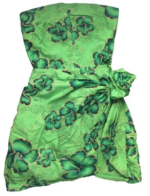 Vintage Hawaiian Strapless Romper & Sarong Skirt Set 50s 60s Pinup Tiki 30-24-34 - Image 1 of 4