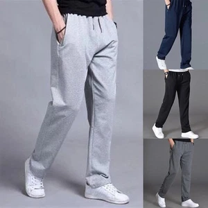 Pants Sweatpants Wide Leg Casual Daily Jogging Summer Thin Solid Color - Picture 1 of 14