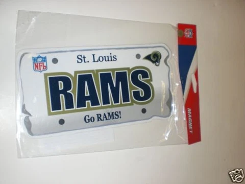 ST. LOUIS RAMS CAR MAGNET FOREVER COLLECTIBLES  *PLATE* Cover